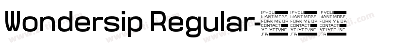 Wondersip Regular字体转换